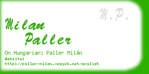 milan paller business card